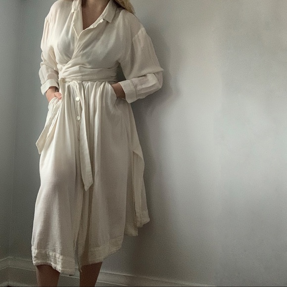 Free People Dresses & Skirts - Free People Linen Wrap Dress